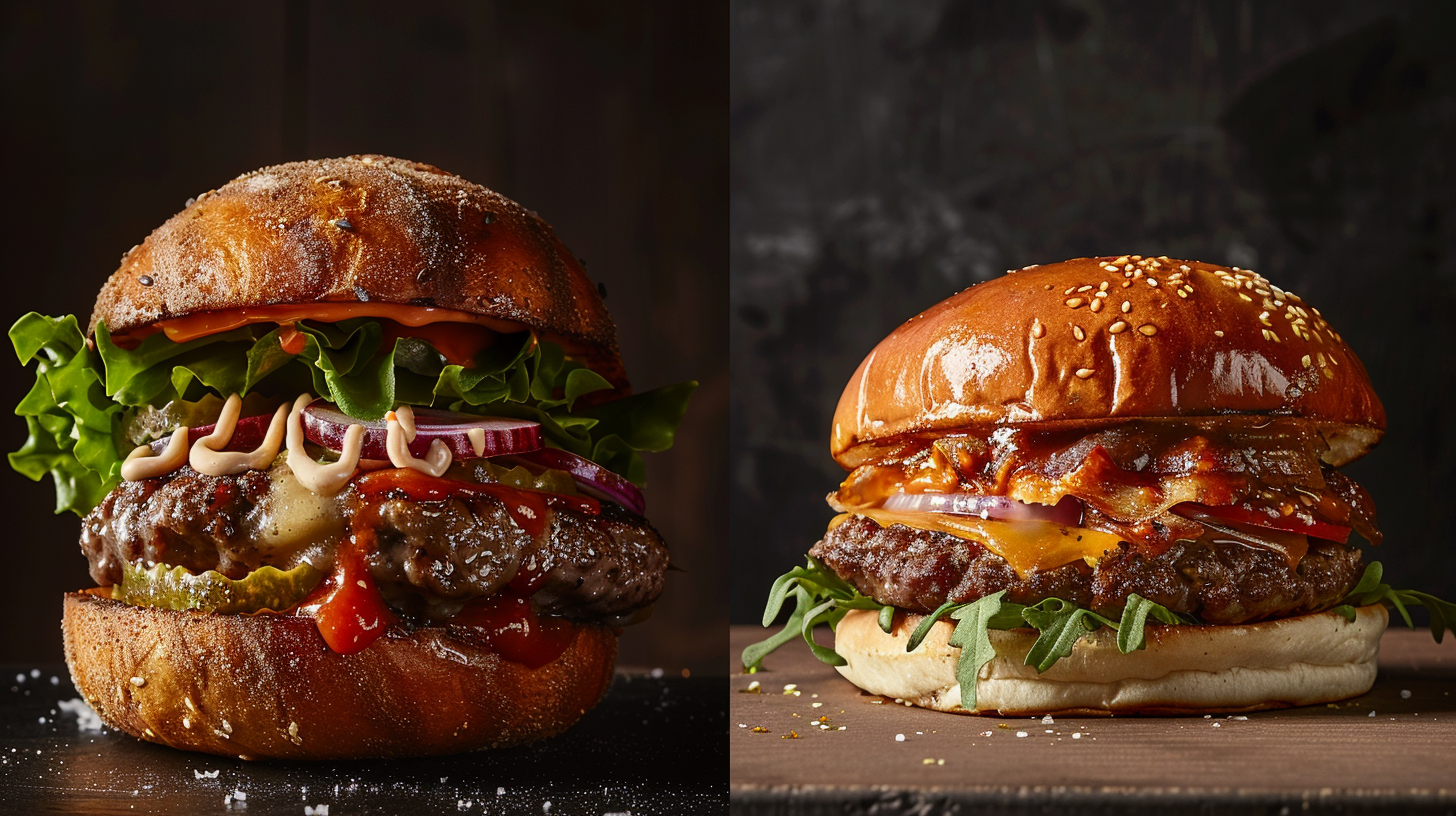 burger food photography