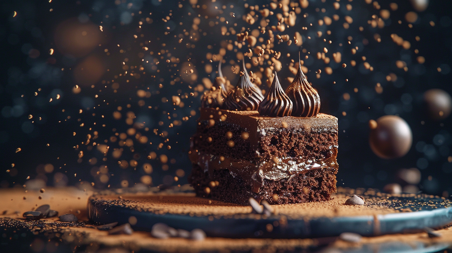 chocolate cake food photography
