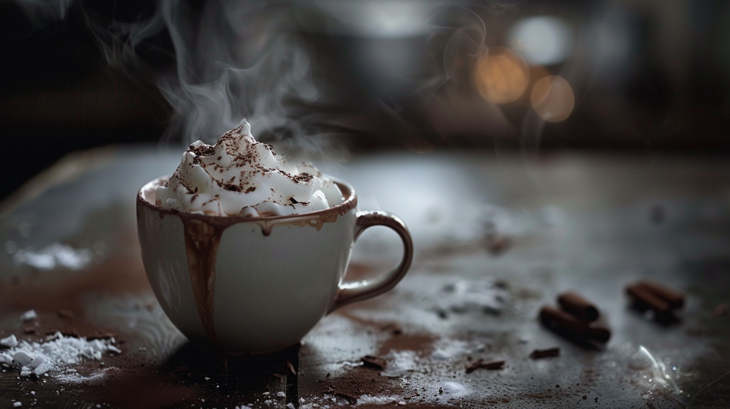 hot chocolate food photography