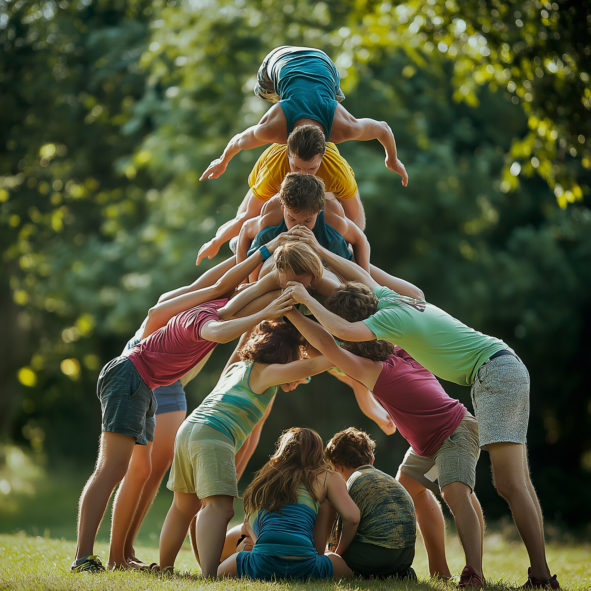 3. Create a human pyramid